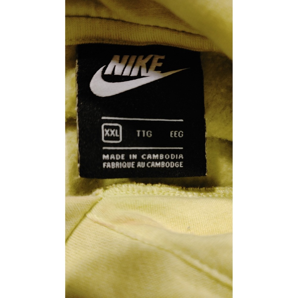 Nike Hoodie Mens XXL Lime Green Good Pullover Futura Logo Sportswear - Picture 5 of 6